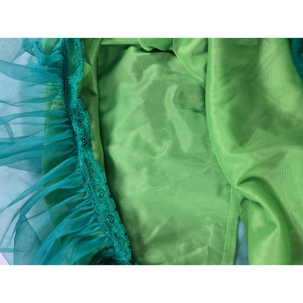 90s Y2K Victoria's Secret Sexy Little Things Green Lace Babydoll Ligerie Set S - Picture 10 of 15